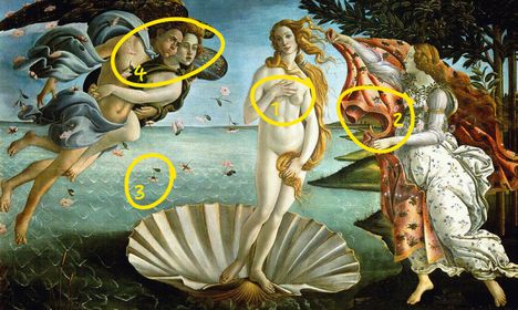 The birth of Venus 1484-1486| Sandro Botticelli Uffizi When nature inspires the arts of love
