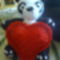 Panda maci szívvel
