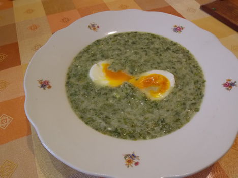 Salátafőzelék lágy főtt tojással...