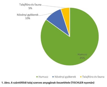 szántóföldi talaj szervesanyag megoszlása