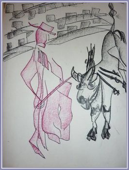 Molnár Tivadar - Spanyol bikaviadal (33x24 cm.)