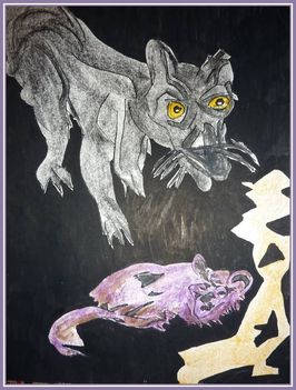 Molnár Tivadar - Ragadozó és áldozata (33x24 cm.)
