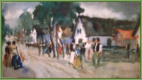 P. Bak János - Vasárnap délelőtt (15 x 24 cm.)
