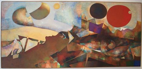 Gerzson Pál - Magyar táj. 1982 (~200x105 cm.)