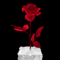 Piros forgós egy szál rózsa.