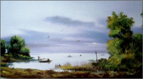 Reinhardt István - Borús idő (20x40)