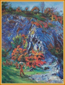 Hernádi (Handmann) Adolf - Nympha tánca a faunokkal (84x68 cm.)