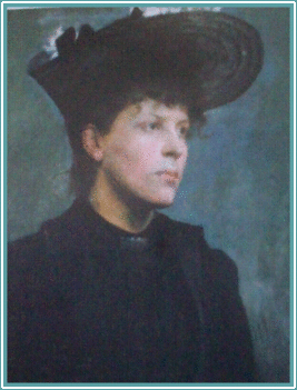 Katona Nándor - Nő kalapban (60x50 cm.)