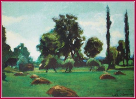 Gách István - Nyári mező (43x53,5 cm.)