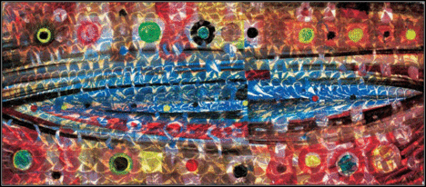 Gyarmathy Tihamér - Ég a bozót (35x79,5 cm.)