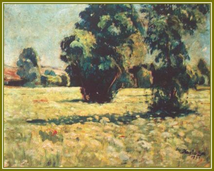 Kugler Ede - Napos mezők (55x68 cm.)