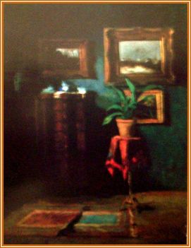Pádly Aladár - Nagypolgári enterieur (80x60 cm.)