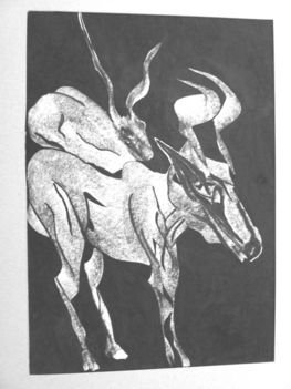 Molnár Tivadar - Állatkert II. (33x24 cm.)