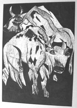 Molnár Tivadar - Állatkert III. (33x24 cm.)