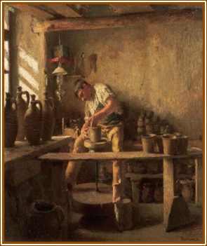 Skuteczky Döme - Fazekas legény (25x30 cm.)