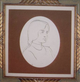 Ferenczy Béni - Kislány portréja (24x12 cm.)