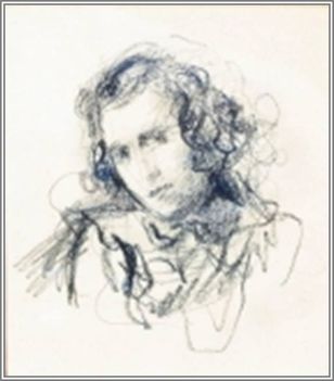 Márffy Ödön - Lányportré (17x15 cm.)