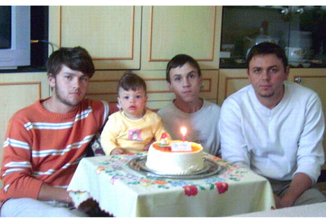 Gábor, Gergő és Gyula fiam Andikával