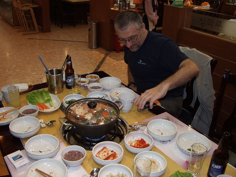 könnyű vacsora egy koreai étteremben