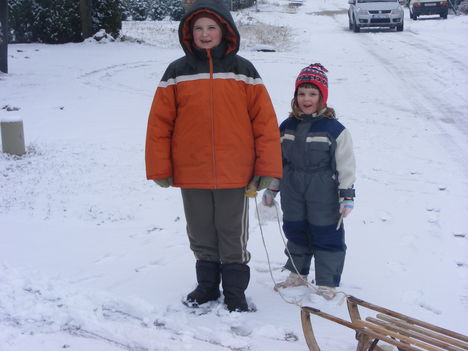 2009,január, a hóban