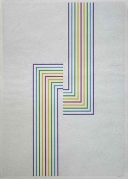 004 - Albert Zsuzsa - Variációk öt színre, 1977. 70x50cm - Karton-tempera 4-05-0787