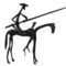 220 - Haraszty István - Don Quijote, 1964. 30x30x6cm - Vörösréz 0210