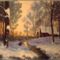 Téli táj - Szájjal festett kép (3)