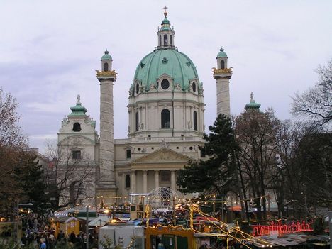 Károly templom és Christkindlmarkt Bécsben