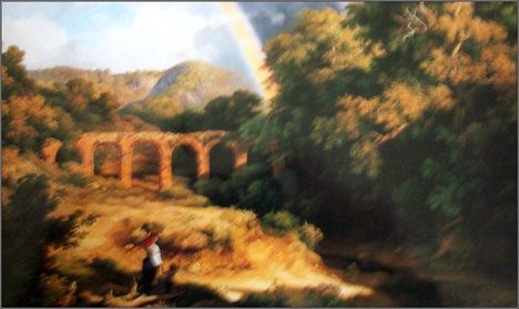 id. Markó Károly - Itáliai táj viadukttal (75x100 cm.)