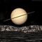 A szaturnusz egyik holdjáról nézve