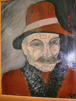 Idős férfi kalapban