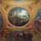 145. Franciaország - Vesailles, a Királyi palota termeinek mennyezeti freskói (1)