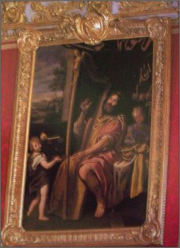 156. Franciaország – Versailles, a Királyi palota termeinek falfestményei, kárpitjai (2)