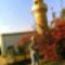 2005-Nicosia-Ciprus-Bougenvilla a minarett elött