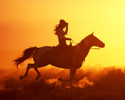 Cowgirl & her horse