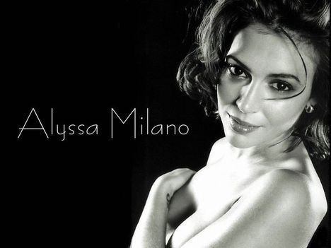 Alyssa Milano with Black & White