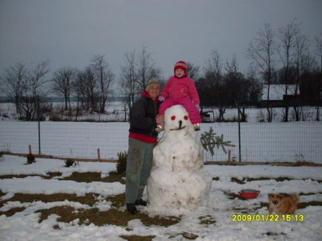 Apa, Laura és a hóember