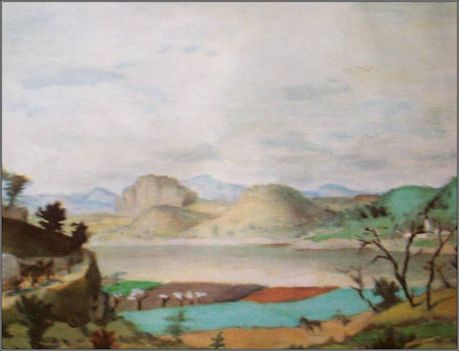 Fényes Adolf - Felvidéki táj. (28x38 cm.)