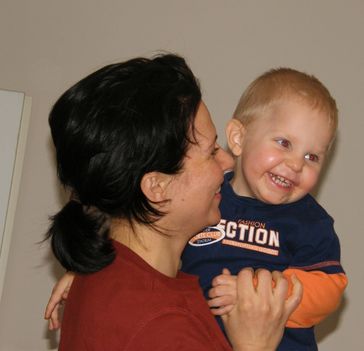 Misi az édesanyjával, Ágotával 2009-ben