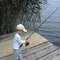 Patrik az unoka horgászik