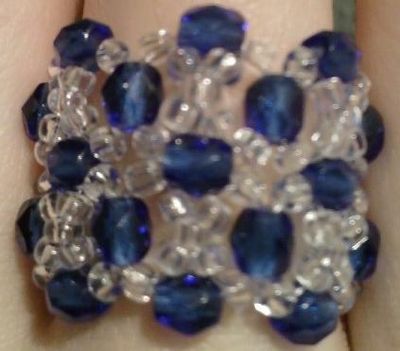 kék-kristály gyűrű