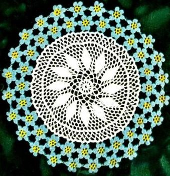 forget -me- not doily