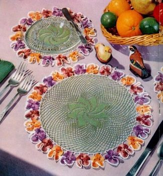pansy doily lunchenon
