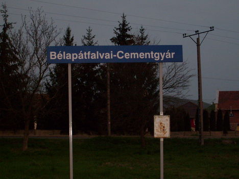 Bélapátfalva,Cementgyári megállóhely.