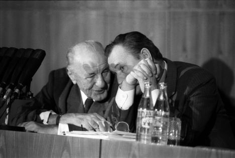 Kádár János és Grósz Károly 1989. február 20