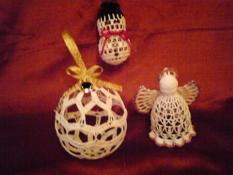 Karácsony 7 Gömb, Angyalka, Hóember.