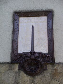 I. világháborús emléktábla Vasas községben