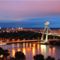 Pozsony Új-híd,Tv-torony presszóval - Bratislava Novy most, vecer