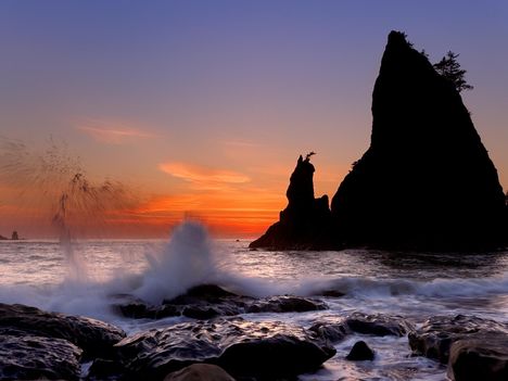 Rialto Beach at Sunset, Olympic National Park, Washington