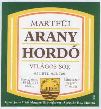 aranyhordó martfűi 10,5%